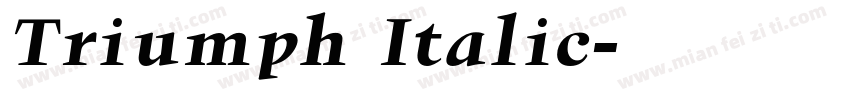 Triumph Italic字体转换
